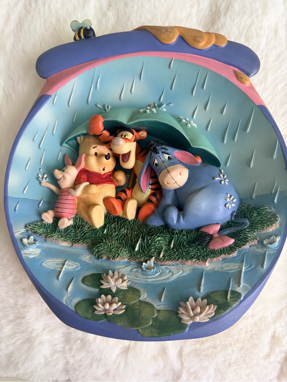 The Bradford Exchange Pooh & Friends Rainy Day